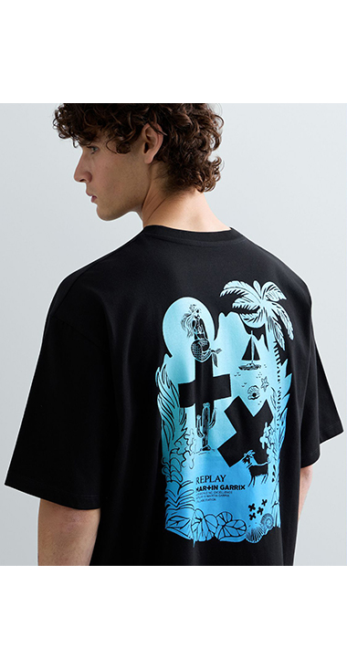 REPLAY &times; MARTIN GARRIX グラフィックTEE IBIZA CALA COMTE 詳細画像